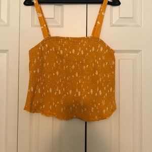 Torrid Yellow Smocked Crop Cami